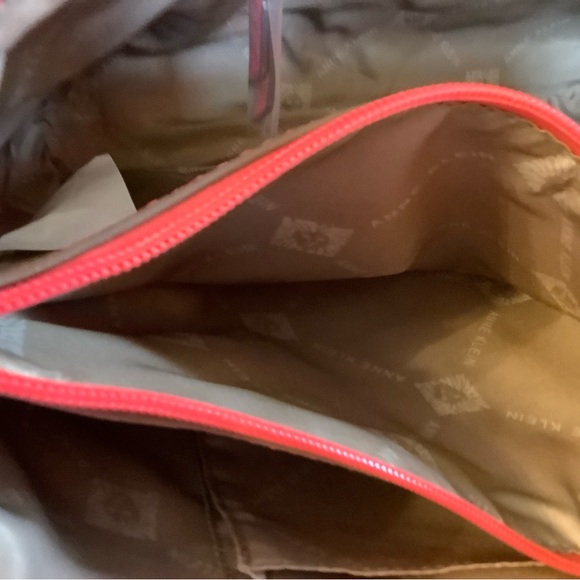NEW!  Anne Klein, Hot Coral & Cork, Ladies Hand Bag - Picture 8 of 16